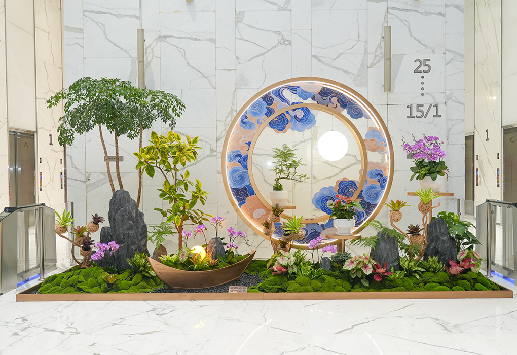 立白中心绿植造景